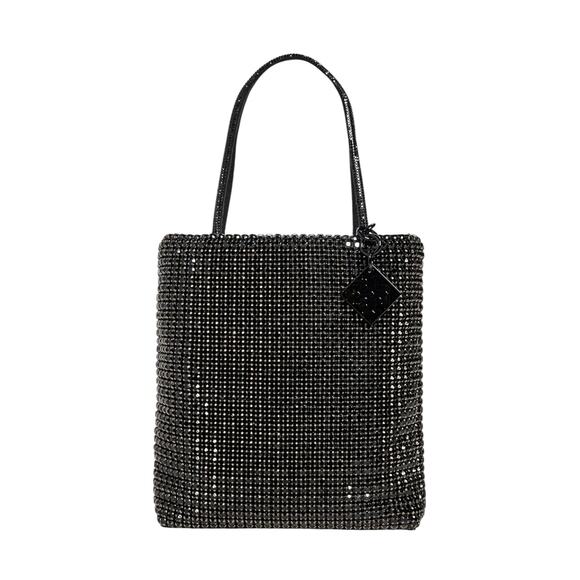 TORY BURCH Night Owl Crystal Embellished Mini Tote in Black - Picture 1 of 8
